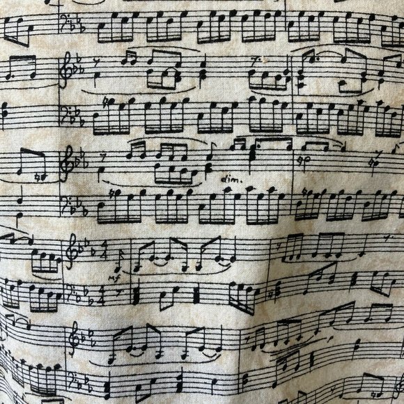 Novelty Musical Notes Vest Music Teacher Piano Amazing Grace Song Floral Roses - Picture 7 of 12